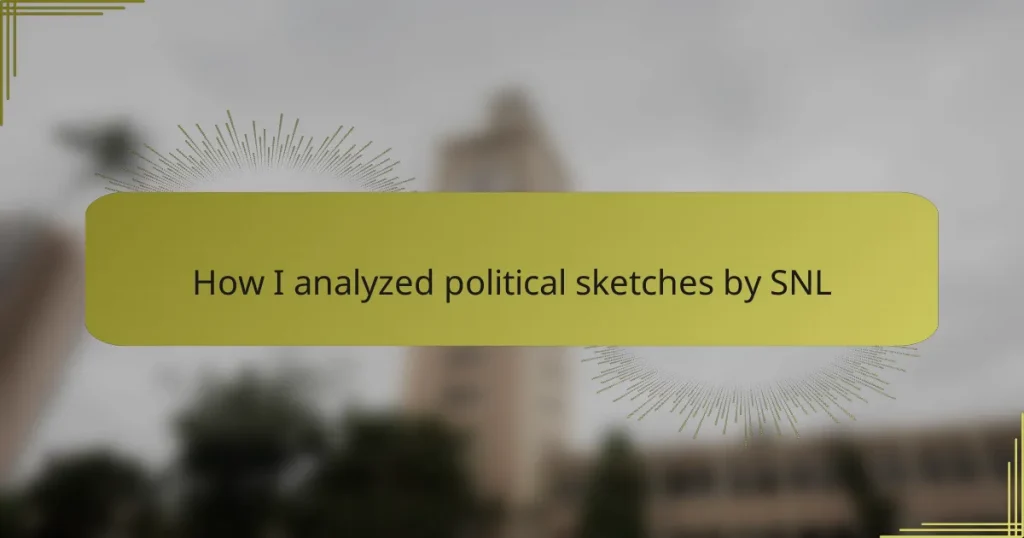 How I analyzed political sketches by SNL