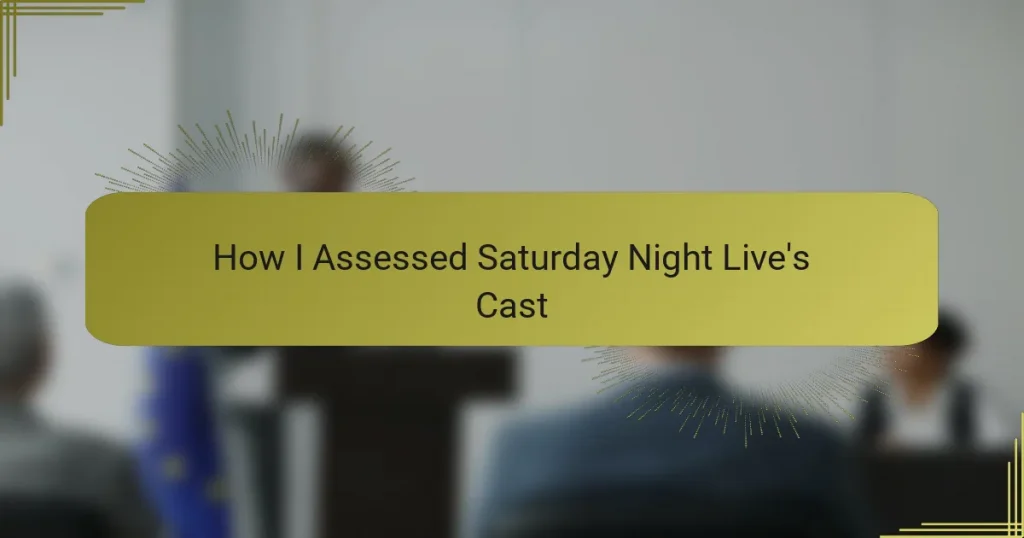 How I Assessed Saturday Night Live’s Cast