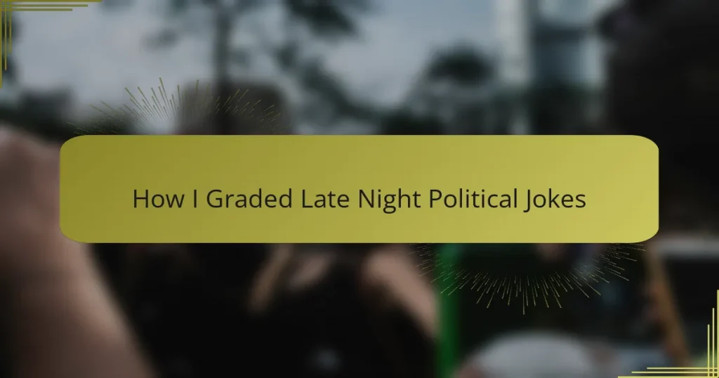 How I Graded Late Night Political Jokes