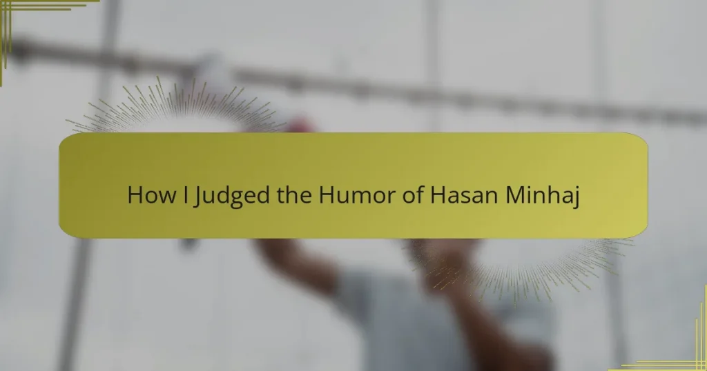 How I Judged the Humor of Hasan Minhaj