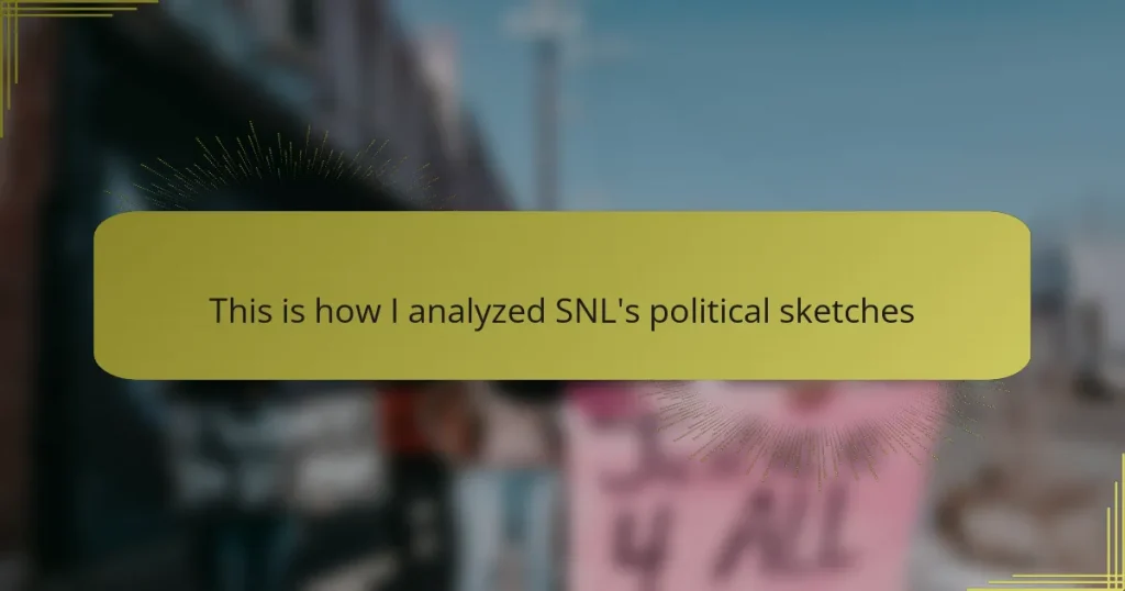 This is how I analyzed SNL’s political sketches