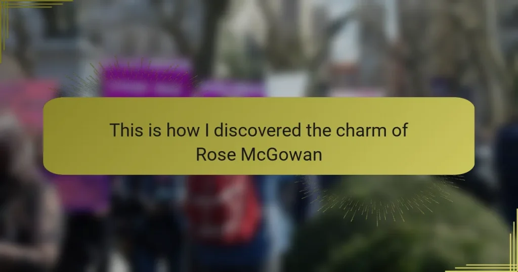 This is how I discovered the charm of Rose McGowan