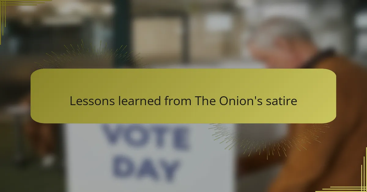 Lessons learned from The Onion's satire