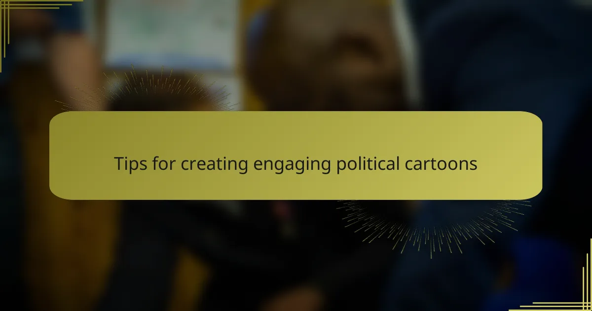 Tips for creating engaging political cartoons